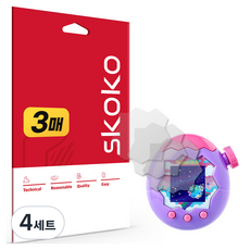 스코코 다마고치 파라다이스 지문방지 저반사 액정보호필름 3p 세트, 4세트