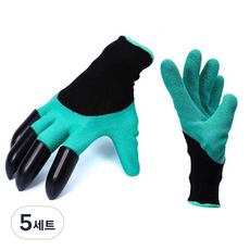 園藝用耙子手套, 混合顏色, 5套
