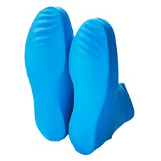 高彈力乳膠輕便雨鞋套 防水防滑防風防雪加厚防塵 S/M/L尺寸, 藍色