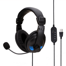 iLeco USB數位有線耳麥 線上會議/數位教學/聆聽音樂/遊戲電競 超清晰數位線上語音, EM75U, 1條, 黑色