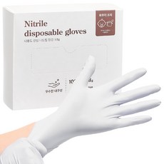 Le made 多用途高耐用安心丁腈手套 3.8g x 100入, 1個, 白色, 中(M)