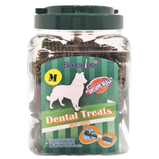 Boneplus 狗專用 超效動能雙頭潔牙骨 螺旋動能設計 柔軟度高, 700g, 1罐, 天然草本