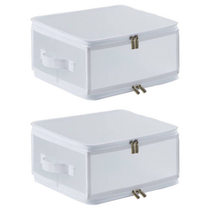 OP 生活 無印風透明收納箱 30 x 28 x 15cm 13L 250g, 透明色, 2個