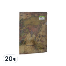 세계지도 이단 L홀더 화일 A4, 혼합색상, 20개