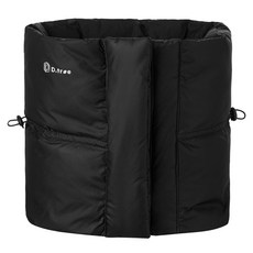 DTree 拉鍊式時尚保暖圍脖, 1個, 黑色