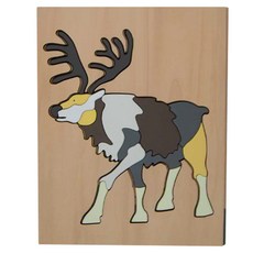 eguchitoys 動物拼圖 木質立體拼圖 麋鹿 Set 1入, 1盒