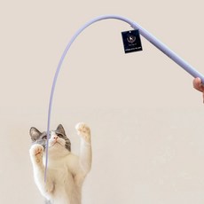 DING DONG PET 尾巴矽膠貓咪逗貓棒, 1個, 藍色