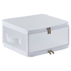 OP 生活 無印風收納箱 13L PP 塑膠+鐵線材質, 30 x 28 x 15cm, 透明色, 1個