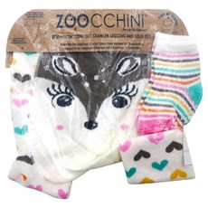 ZOOCCHiNi 可愛動物造型包屁褲襪子組, 膝蓋防滑設計, 12~18m, 小鹿