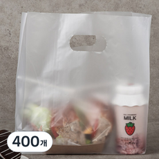 惠林袋 HD 塑膠提袋 M字型 (27 + M7.5 展開面 15 cm) x 38cm, 半透明, 400個