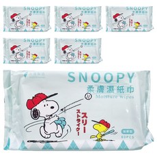 收納王妃 SNOOPY史努比 濕紙巾 200 x 150mm 棒球控, 1入, 6包