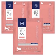 브리더랩 고양이 월간스틱 짜먹는 간식 30개입, 혼합맛(닭가슴살/연어), 330g, 3개