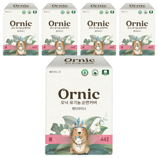 Ornic 有機純棉表層護墊, 44入, 5個, 加長