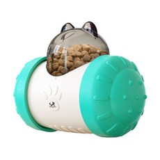 DING DONG PET 搖擺不倒翁零食球玩具, 藍色, 1個