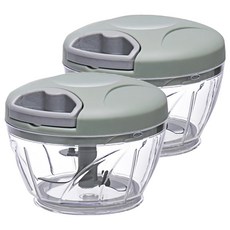 暖&和家居 北歐多功能絞碎器, 12.5 x 10cm, 霧綠色, 2個