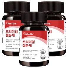 헬로바이오 프리미엄 철분제, 90정, 3개
