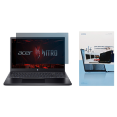 YADI 亞第 插卡隱貼 水之鏡防窺片 15.6 吋 16 : 9 Acer Nitro V 15專用 ANV15-51-95JQ 345 x 194mm, 透黑色, 1個