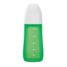 sillymann 100%鉑金矽膠奶瓶 260ml, 柔軟觸感, 安全材質, 波士頓綠, 1個