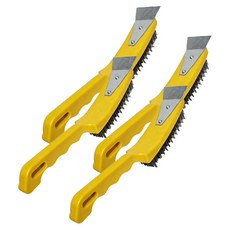 World Clean 鋼絲刮刀鐵刷, 4個, 黃色