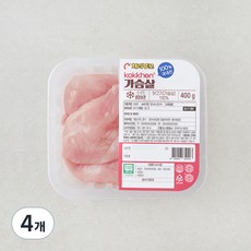 코켄 무항생제 인증 닭가슴살, 400g, 4개