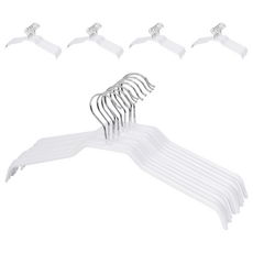 防滑塗層襯衫夾克上衣衣架, 白色, 50個