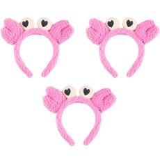 PARTYSHOW 螃蟹髮箍, 3入, 粉色