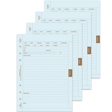 second mansion 6孔備忘錄活頁紙補充包 8號 4入, 64張