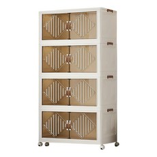 雙開門折疊櫃, 白色, 1個