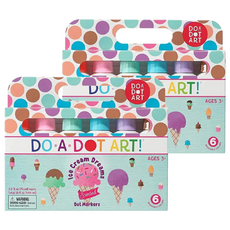 Do-A-Dot Art 點點畫筆 冰淇淋香氣 6支入, 70ml, 無毒安全, 冰淇淋色, 2盒