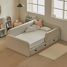 드림 패밀리 수납침대 + 서포트 본넬 매트리스 세트 방문설치, 아이보리