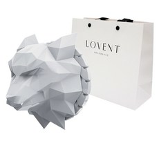 LOVENT 狼形車用芳香劑 霧面白色 純棉香 + 購物袋, 1入, 1個, 蜜粉/香皂