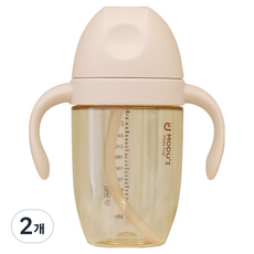 MODU'I 嬰幼兒用頂級PPSU吸管杯, 300ml, 2個, 象牙白