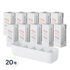 블럭마트 플라스틱 속옷 서랍 정리함 5칸, 화이트, 20개