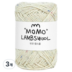 Ancalls Momo 小羊毛毛線, 3個, N01 象牙白麻花