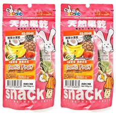 PINKIN 熱帶水果乾 囓齒類小動物專用, 100g, 2包