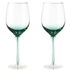 메종오브제 시에르 그라데이션 크리스탈 화이트 와인잔 그린, 340ml, 2개