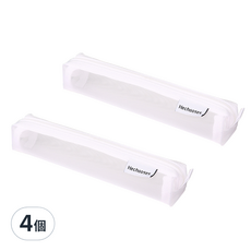 KOHIMO 輕薄款透視網紗鉛筆盒 4W108, 白色, 4個