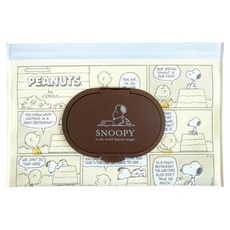 PEANUTS 史努比 濕紙巾手提收納抽取包 22 x 14.5 x 5cm 15歲以上, 棕色, 1包