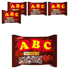 LOTTE 樂天 ABC牛奶巧克力，小顆獨立包裝，解饞補充體力, 72g, 5袋