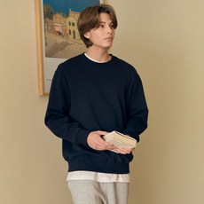 BASIC HOUSE 男女通用 特殊雙面布 長袖 運動衫 LZTS0111