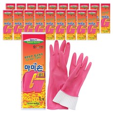 媽媽兒子金色橡膠手套, 粉色, 大(L), 20包