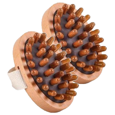 氣墊疏通經絡刷 櫸木帶釘款 2個/組, 1組