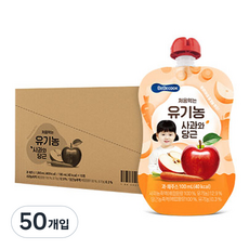 베베쿡 처음먹는 유기농 사과와 당근 100ml, 혼합맛, 50개