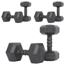 아이워너 맨즈 육각 아령, 4kg, 6개