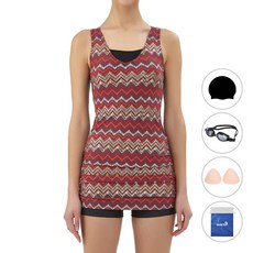 quaro 女款U型背2分泳衣+泳帽+泳鏡+收納包組合 ILB221S