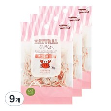 굿데이 네츄럴 스낵 고양이 간식, 게살슬라이스, 30g, 9개 게살슬라이스, 30g, 9개