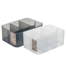 UDA 有達 509日光6格收納盒, 21.5 x 14.8 x 8.7H cm, PP材質, 透黑/透白, 顏色隨機, 2個