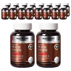 뉴트리디데이 프리미엄 비오틴 10000, 90정, 18개