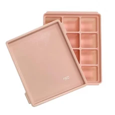 tgm 12格副食品矽膠製冰盒 15.5*12*3cm, 珊瑚粉, 1個