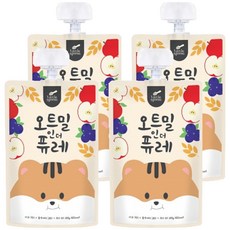 Little Spoon 燕麥纖泥, 蘋果藍莓燕麥口味, 4包, 100g